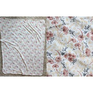 Tahari Baby Swaddle Blanket Soft Multiuse Polyester/Spandex Jersey Knit Floral